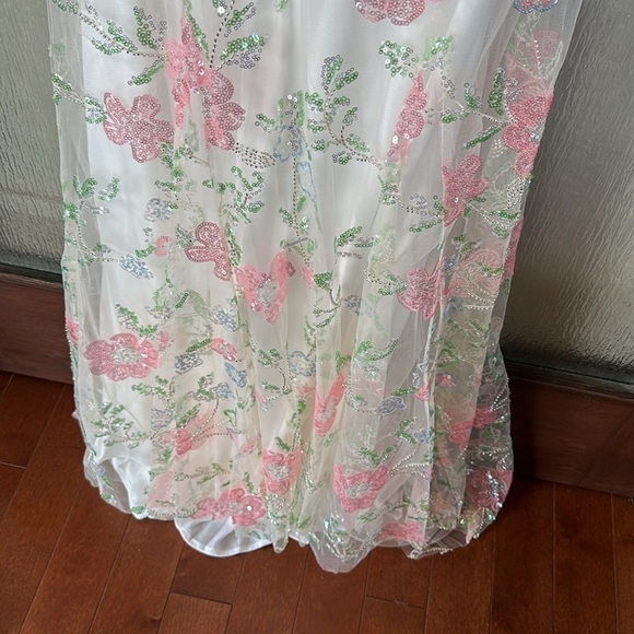 Mac Duggal 68180 Floral Beadwork Sheer Bodice Dress size 4 NEW $598 - Picture 12 of 17